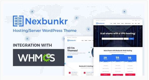 Nexbunker - Hosting Server WordPress Theme + WHMCS
