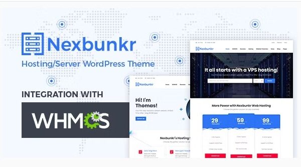 Nexbunker - Hosting Server WordPress Theme + WHMCS