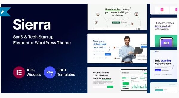 Sierra - SaaS & Tech Startup Elementor WordPress Theme