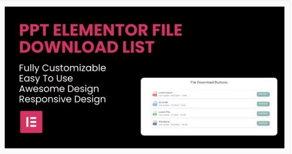 PPT - File Download List Elementor Widget