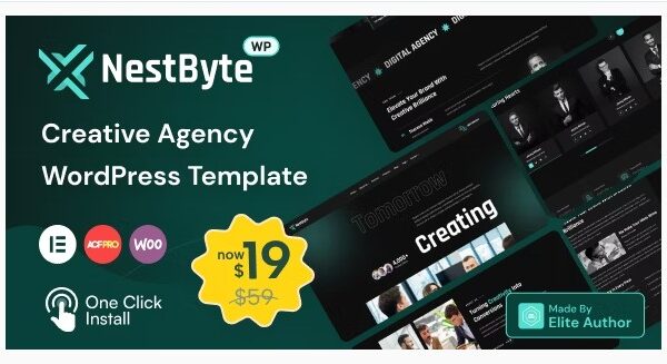 Nestbyte- Creative Agency and Startup WordPress Theme