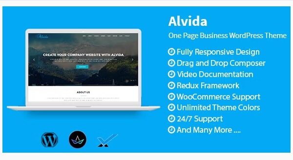 Alvida - One Page Business WordPress Theme