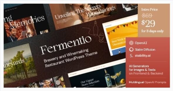 Fermentio — Brewery and Winemaking Restaurant WordPress Theme