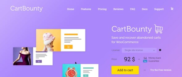CartBounty Pro Save and recover abandoned carts for WooCommerce