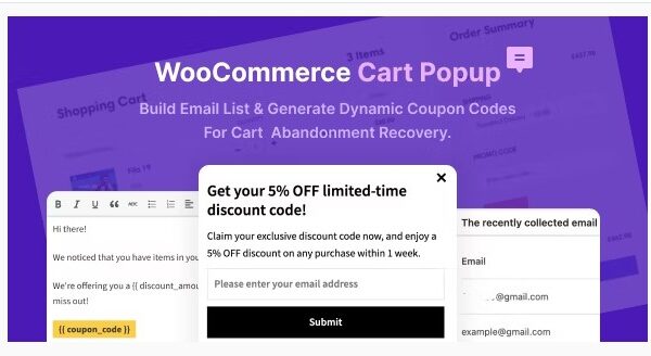 WooCommerce Cart Popup - For Cart Abandonment Recovery