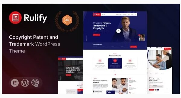 Rulify - Intellectual Property Consultancy Law Firm WordPress Theme