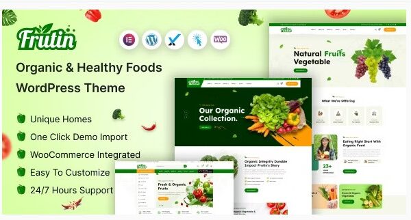 Frutin - Organic & Healthy Food WordPress Theme