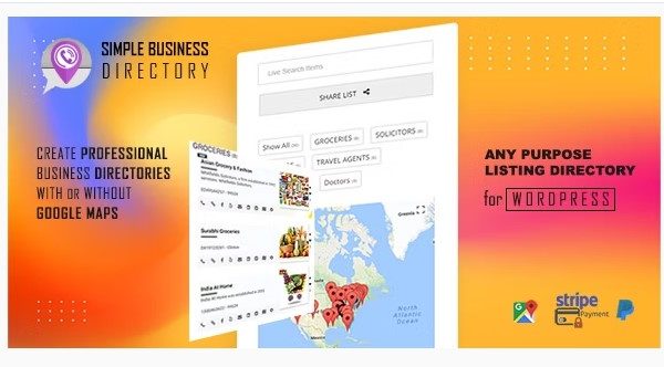 Simple Business Directory with Maps, Store Locator, Distance Search
