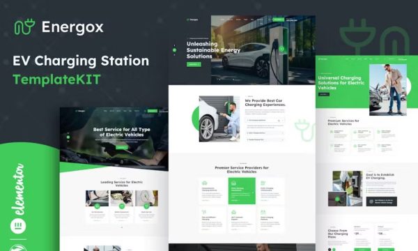 Energox – EV Charging Station Elementor Template Kit