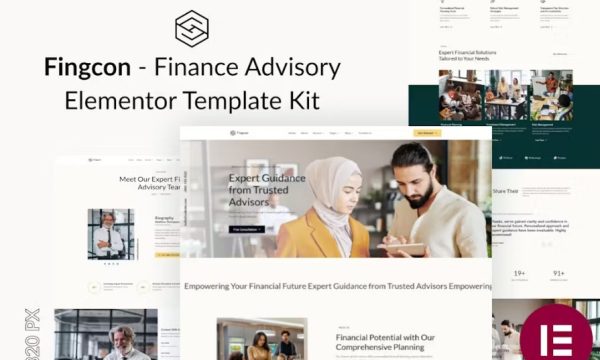 Fingcon – Finance Advisory Elementor Template Kit