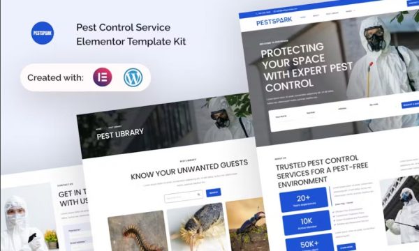 Pestspark – Pest Control Service Elementor Template Kit