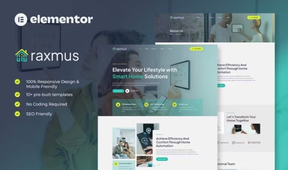 Raxmus – Smart Home Automation Elementor Template Kit