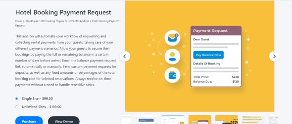 Hotel Booking Payment Request