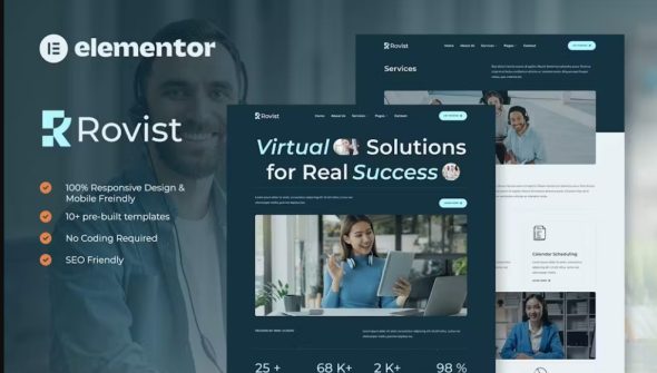 Rovist – Virtual Assistant Service Elementor Template Kit
