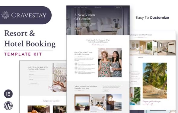 Cravestay – Luxury Hotel & Resort Elementor Template Kit