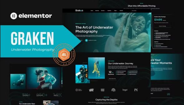 Graken – Underwater Photography Elementor Template Kit