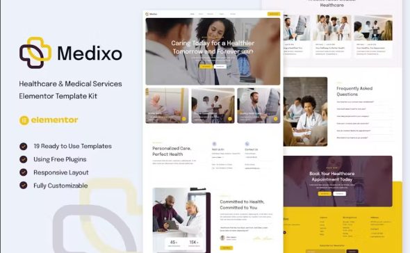 Medixo – Healthcare & Medical Services Elementor Template Kit