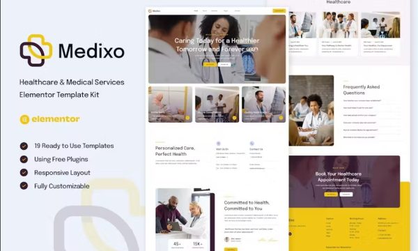 Medixo – Healthcare & Medical Services Elementor Template Kit