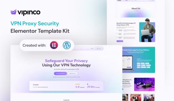 Vipinco – VPN Proxy Security Elementor Pro Template Kit