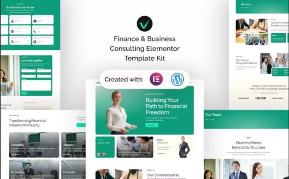 Vynance – Finance & Business Consulting Elementor Template Kit