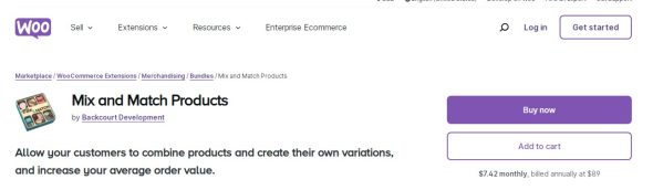 WooCommerce Mix and Match Products