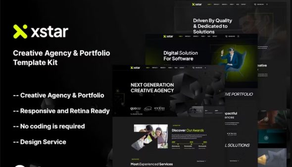 Xstar – Creative Agency & Portfolio Template Kit