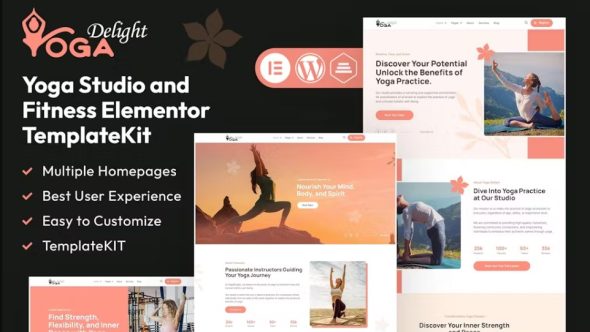 Yoga Delight – Yoga Studio & Fitness Elementor Template Kit