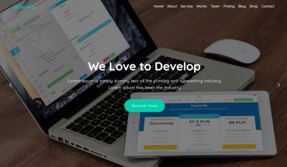 Keeway – Digital Agency One page WordPress Theme