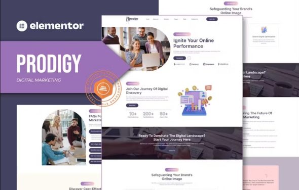 Prodigy – Digital Marketing Elementor Template Kit