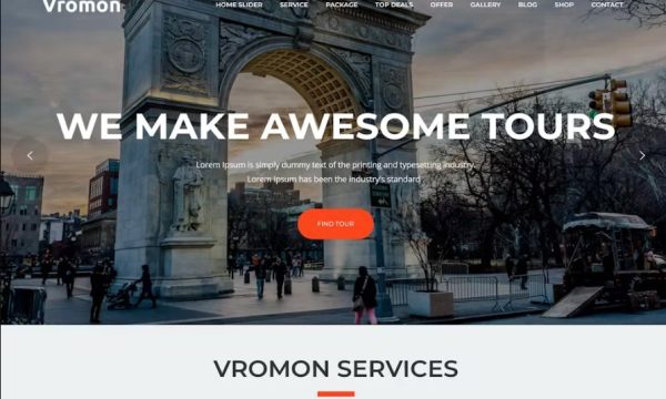 Vromon – Tour & Travel Agency WordPress Theme