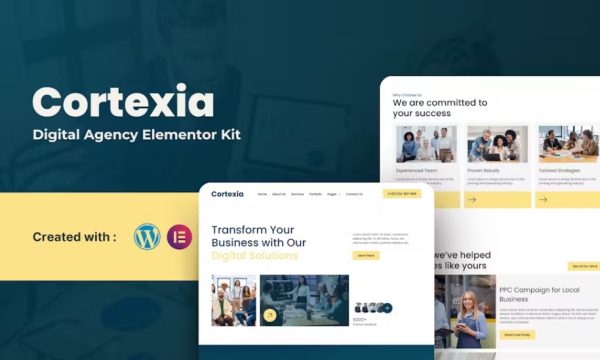 Cortexia – Digital Agency Elementor Template Kit