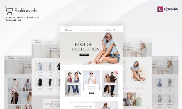 Fashionable – Fashion Shop Elementor Template Kit