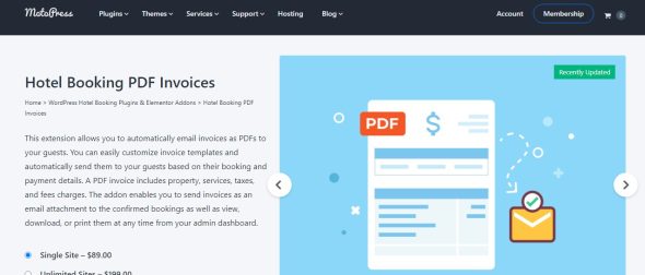 Hotel Booking PDF Invoices