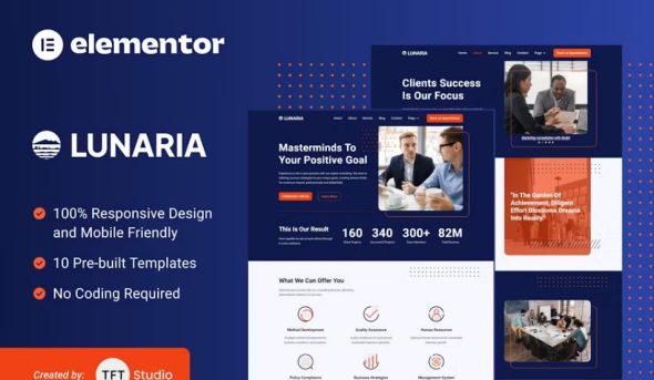 Lunaria – Multipurpose Business Elementor Template Kit