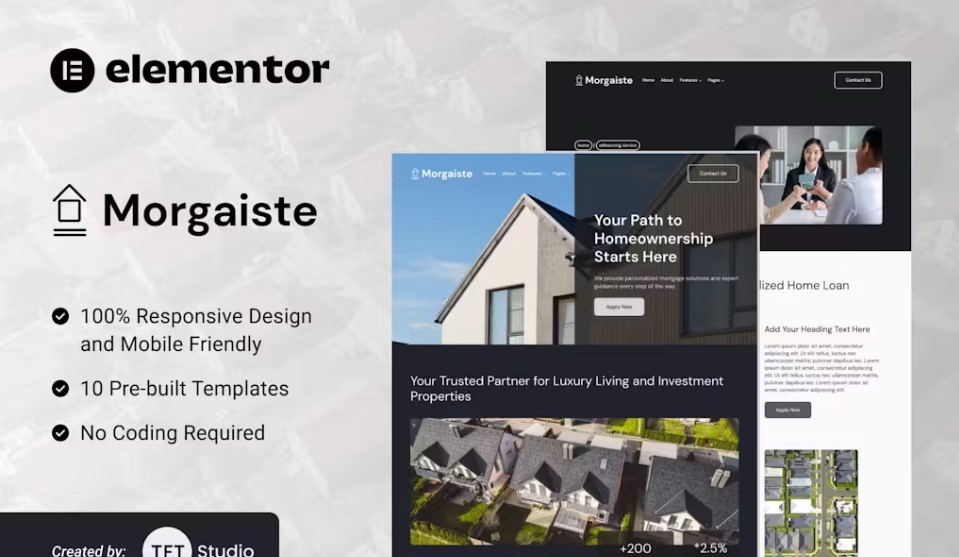 Morgaiste – Real Estate Mortgage Solutions Elementor Template Kit