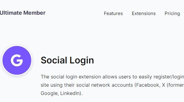 Ultimate Member – Social Login