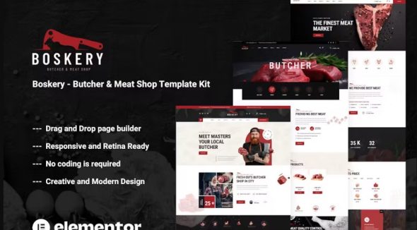 Boskery – Butcher & Meat Shop Template Kit