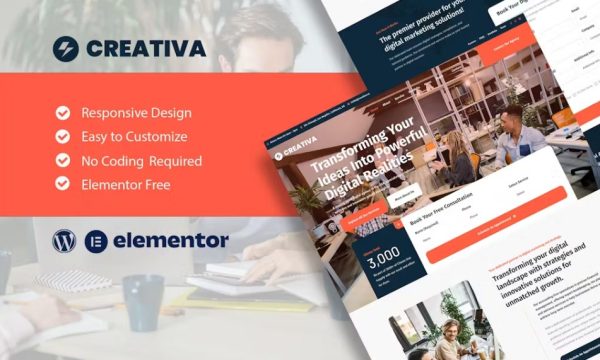 Creativa – Digital Agency Elementor Template Kit