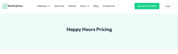 BookingPress – Happy Hours Pricing Addon