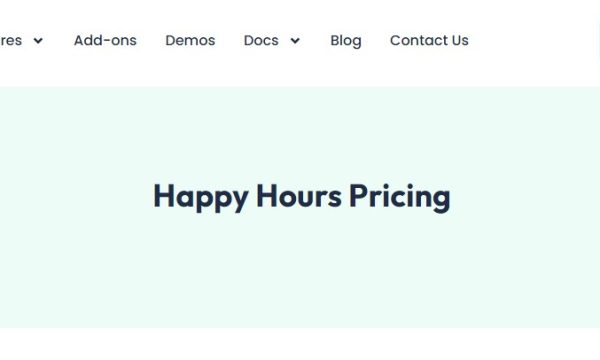 BookingPress – Happy Hours Pricing Addon