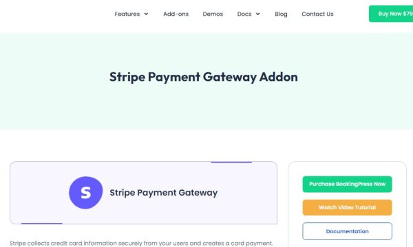 BookingPress – Stripe Payment Gateway Addon