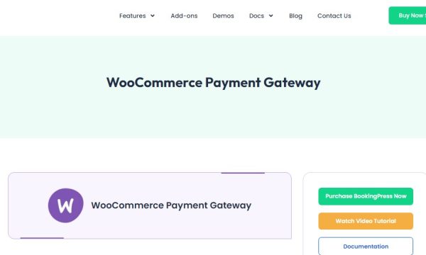 BookingPress – WooCommerce Payment Gateway