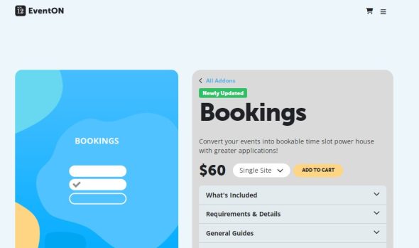 EventOn Bookings Add-on