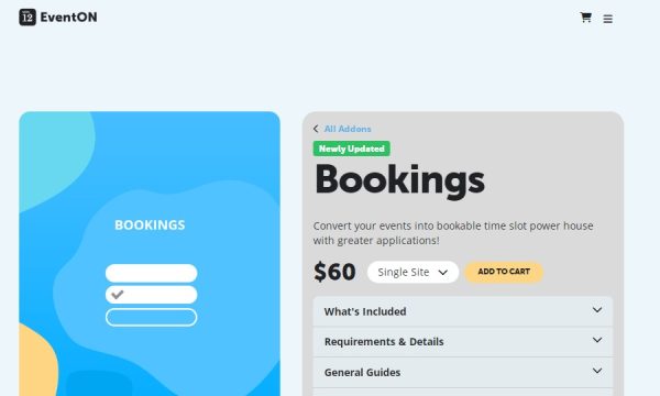 EventOn Bookings Add-on