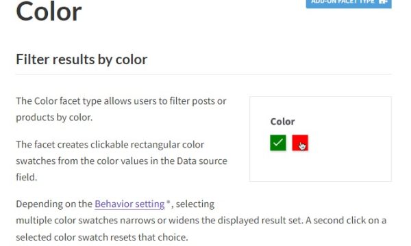 FacetWP – Color