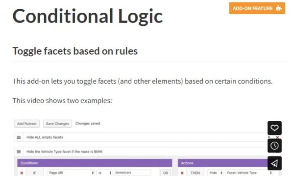 FacetWP – Conditional Logic