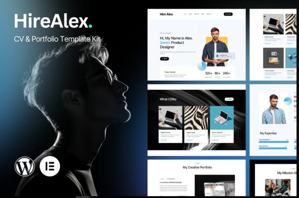 HireAlex – CV & Portfolio Elementor Template Kit