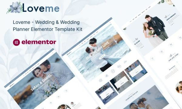 Loveme – Wedding & Wedding Planner Elementor Template Kit