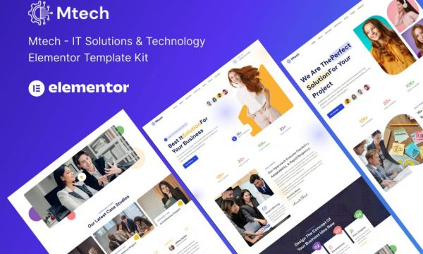 Mtech – IT Solutions & Technology Elementor Template Kit