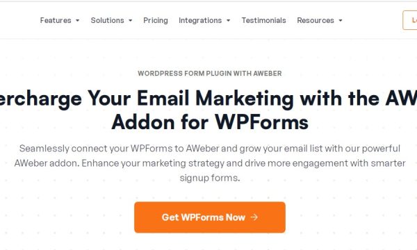 WPForms AWeber Addon